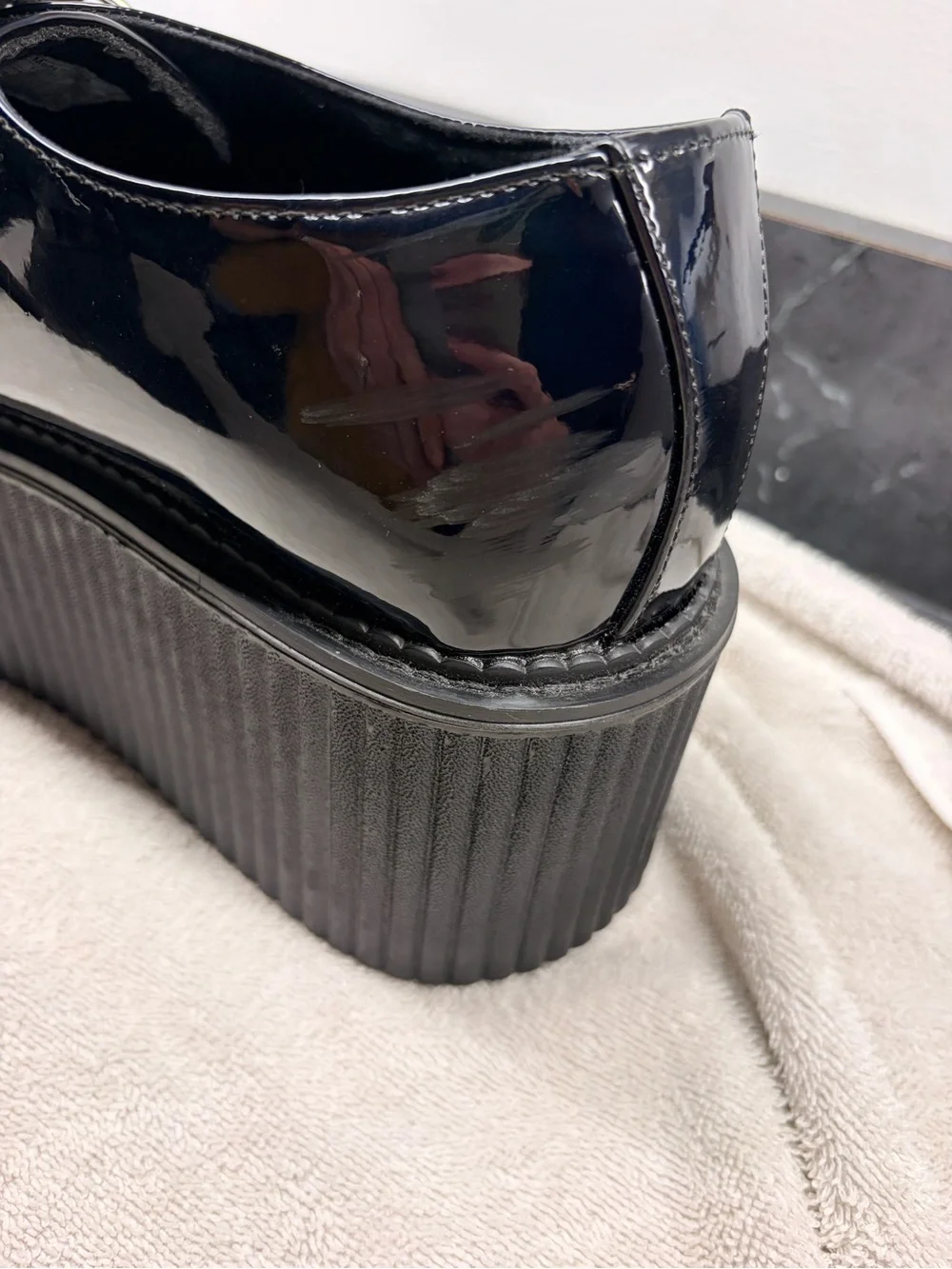 T.U.K. Footwear black patent Viva Mondo creepers men’s 12